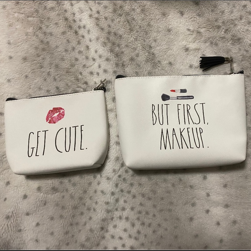 Rae Dunn 2 cosmetic bags